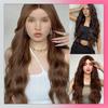 Bybrana Dlouhé vlasy z jednoho kusu dlouhé kudrnaté vlasy Prodlužování vlasů ve tvaru V neviditelné nadýchané mírně kudrnaté simulující vlasy