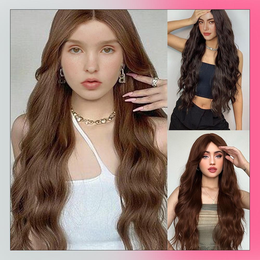 Bybrana Dlouhé vlasy z jednoho kusu dlouhé kudrnaté vlasy Prodlužování vlasů ve tvaru V neviditelné nadýchané mírně kudrnaté simulující vlasy