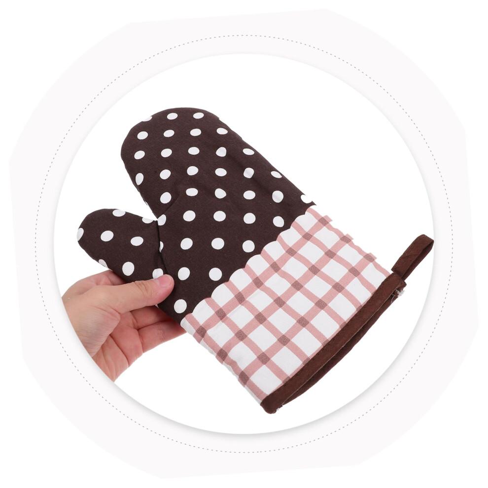 2pcs Heat Resistant Oven Mitts for Cooking and Baking, Comfortable Grip
