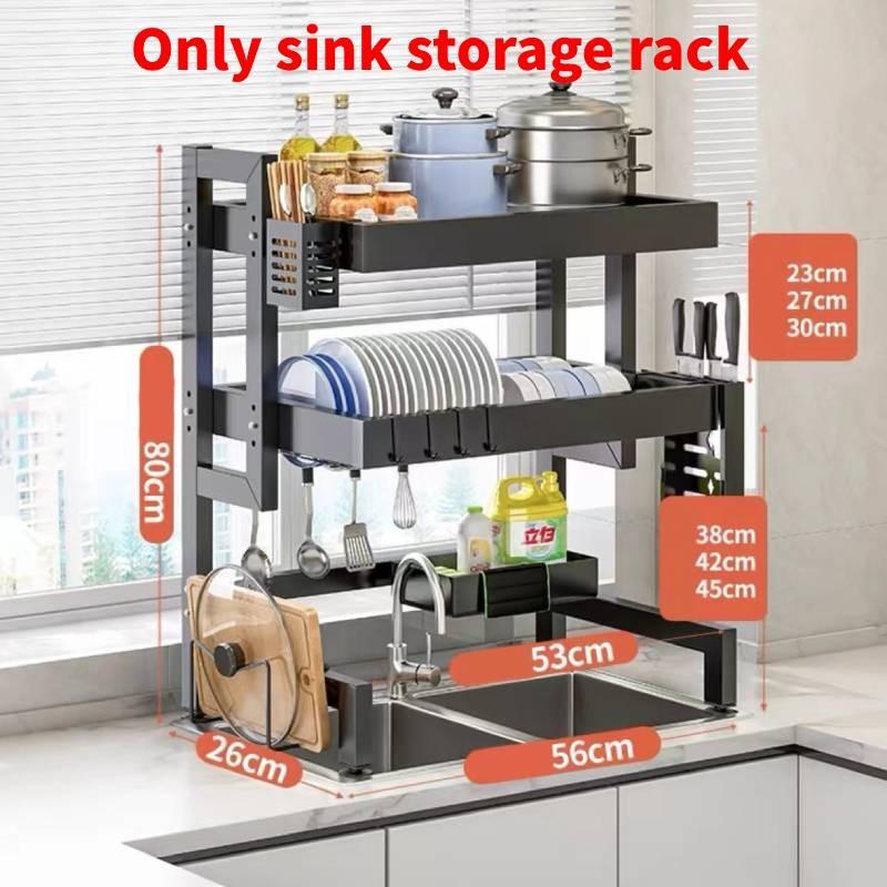 Wall Hanging Dish Drainer For Kitchen Counter With Drainage And Storage Function