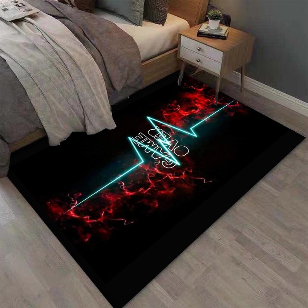 Alfombra de área Alfombra Alfombra de dibujos animados Gamer Juego Gamepad para Sala de estar Dormitorio infantil Sofá Cocina Felpudo Decoración Niño Antideslizante Alfombra de piso