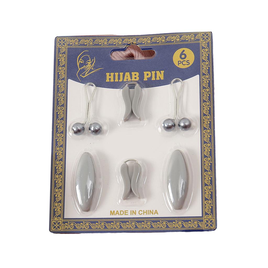 1Set Pearls Scarf Clip Muslim Women Shawl Clip Neckline Safety Pins Sweater Clip for Women Secure Stylish Scarf Holder