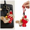 Cute Plush Horse Key Chain Mascot Dolls Stuffed Animal Key Ring  Car Decoration