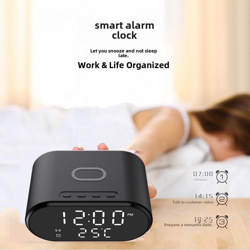 3-in-1 Wireless Charging Clock & Thermometer for Android & Apple Phones