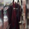 Hanfu Wei Jin Style Unisex Wide Sleeve Costume Set With Embroidery Red Blue Options