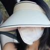 Outdoor Sun Protective Hat for Women Breathable Hollow Top Design Wide Brims Hat for Various Activity Fishing Cycling