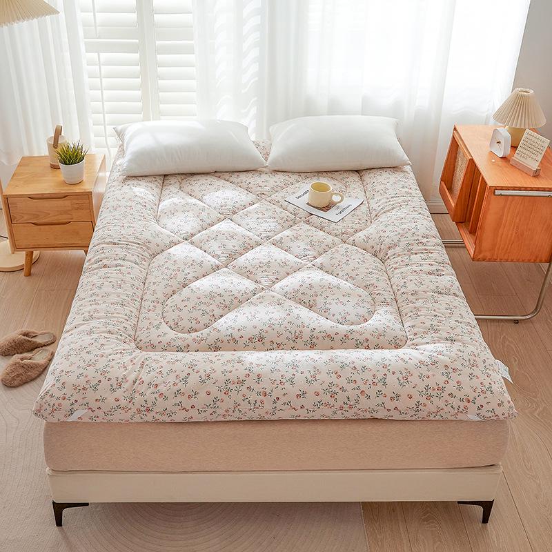 2025 Baumwoll-Matratzenauflage: Weiche, dicke, gesteppte Matratzenauflage für Einzelbetten - Ideal für Studentenwohnheime und Zuhause