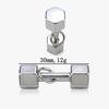 Men's Stainless Steel & Titanium Dumbbell Pendant Necklace - Trendy Sports Fashion Jewelry