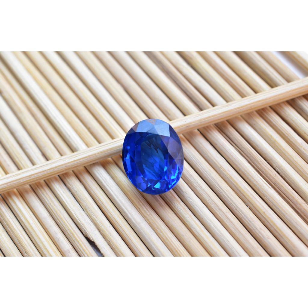 Natural Blue Sapphire Loose Gemstone 15 Ct Oval Cut for Wedding Gift September Birthday Birthstone