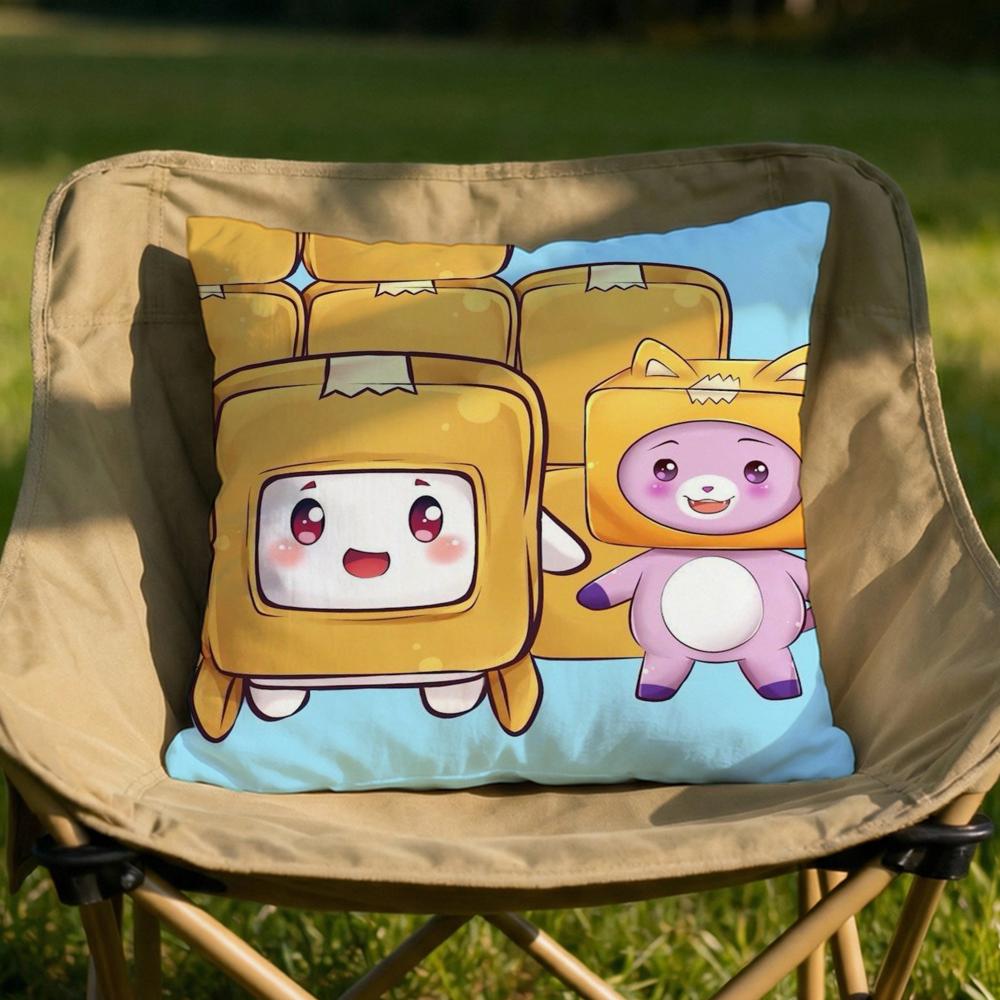 Cartoon LLankyboxes Cushion Cover Soft Reversible Durable Pillow Cover MultiScene Use for Home Car Daily Comfort
