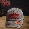 Dark Blood Stain Print Baseball Hat Unisex Sun Protection Wide Brim Baseball Hat Halloween Party Costume Accessory
