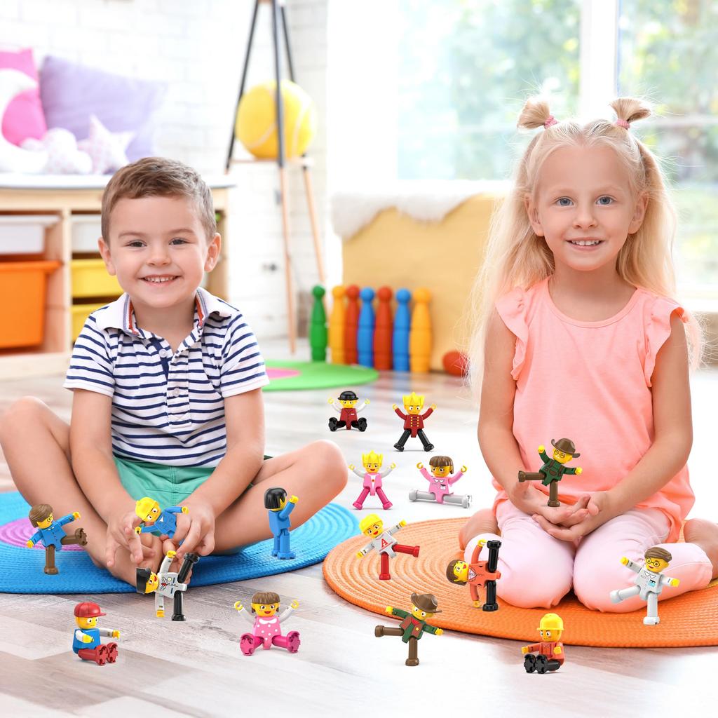 PicassoTiles Character Action Figure Toy Set for Expanded Variety Magnetic Building STEM Learning Magnetic Building Block Tiles Pretend Play