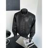 Men's Retro Loose Plaid Reversible PU Leather Jacket - Trendy American Spring/Autumn Outerwear