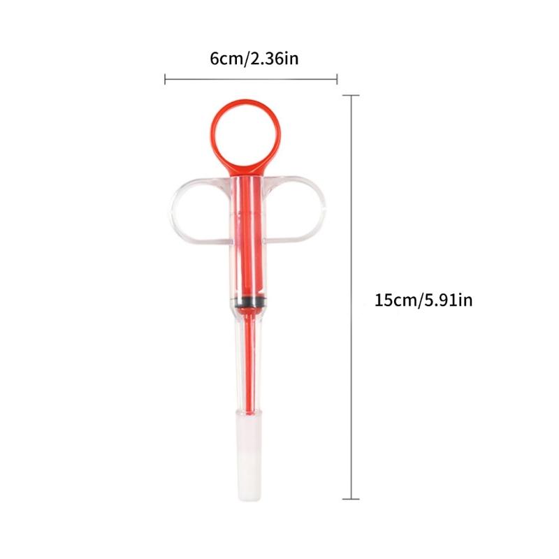 2 Piece Portable Pet Medication Device Soft Silicone Feeder Accurate Dosing System For Travel Friendly Use