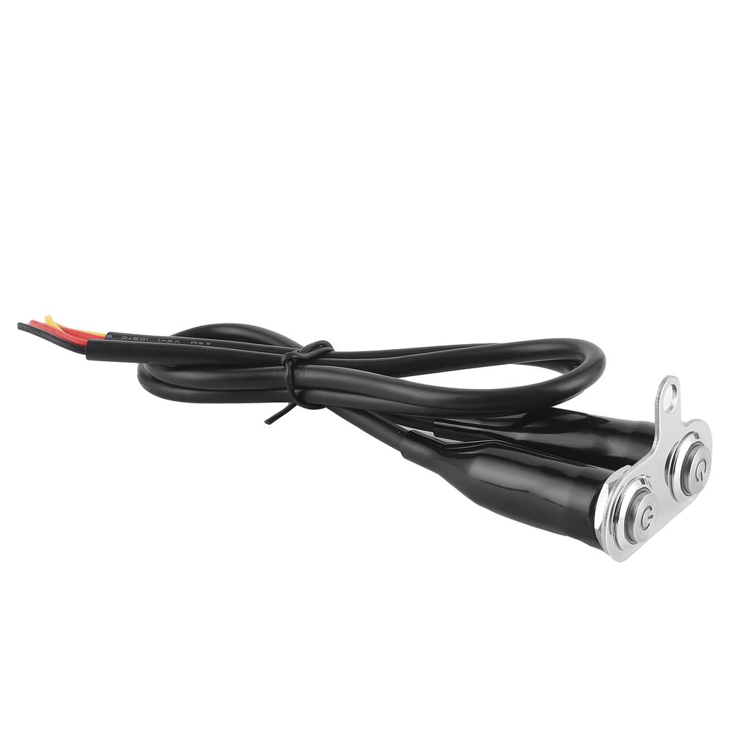 12V Stainless Steel Motorcycle Handlebar Switch LED Modification Bracket Control Push ButtonWith