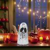 Halloween Disco Ghost Ornament Silver Mosaic Mirror Disco Ghost Tabletop Decor Glitter Spooky Ghost Halloween Tiered Tray Decor