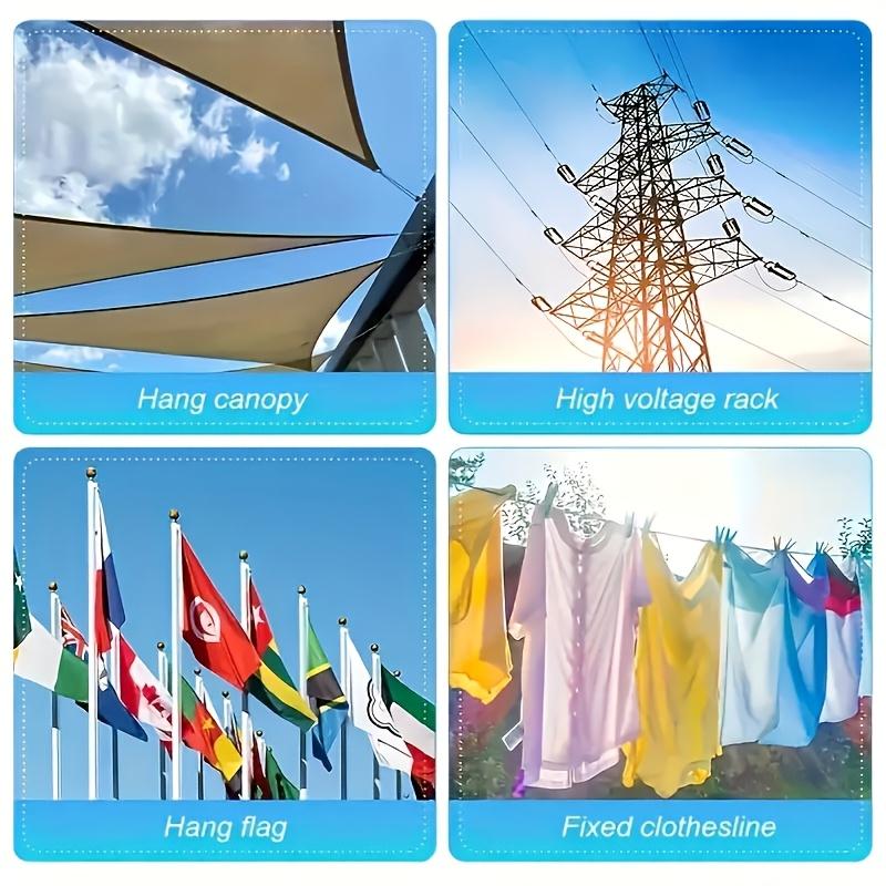 Stainless Steel Clothesline Portable Ideal for Indoor/Outdoor Laundry, Camping Accessories, Bathroom and Dormitory, Clotheslines