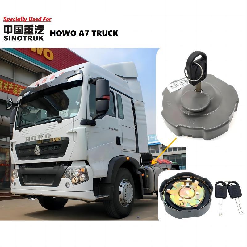 No Oil Leakage HOWO T5G Truck Original Quality Fuel tank Cover CAP WG9925550003 Two Key for Diesel Tank Lock Cover