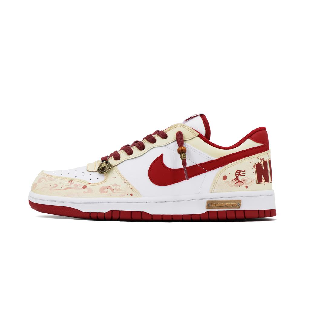 Nike Duże Niskie Buty Skateboardowe Niskie Męskie Beżowe Czerwone 355152-150(Team413-)