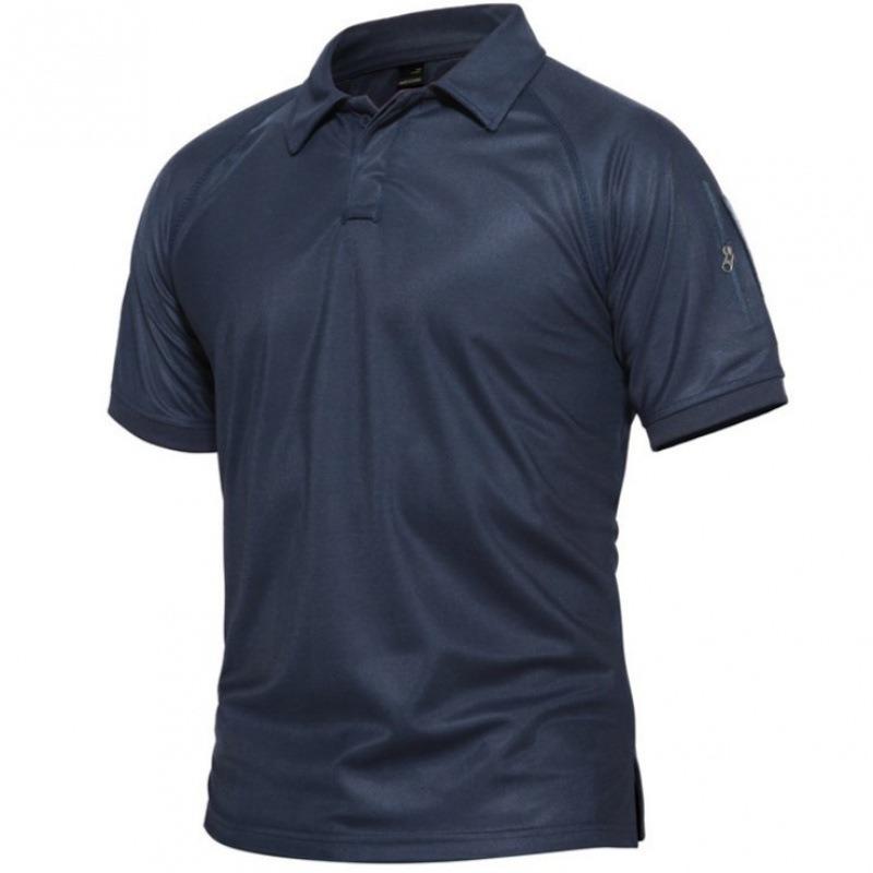 Practical short-sleeve polo shirt with arm pocket, comfortable and versatile for daily use.