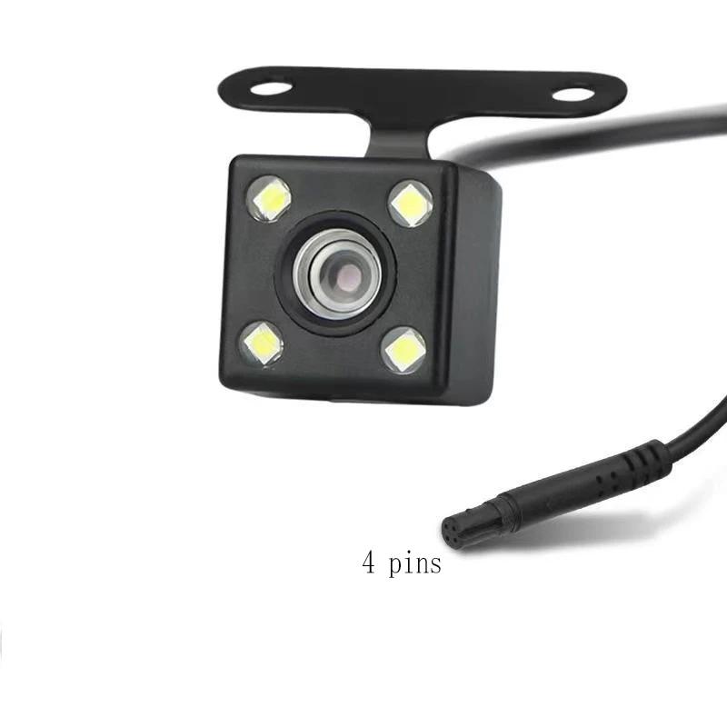 Universal four-lamp reversing camera 4-pin rearview mirror starlight night vision car camera driving recorder accessories