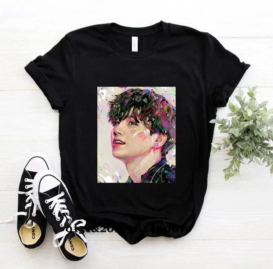 Hot Sale Korean KPOP BTS Fashion Cartoon Anime Top Short Sleeve TShirts Kawaii Friends Summer Clothes for Women's T-Shirt Kpop Star T Shirt