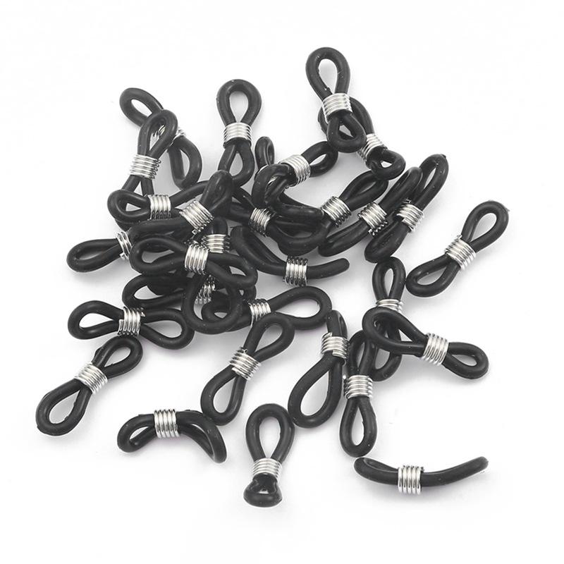 Špičkový protiskluzový nerezový řetízek na brýle se silikonovou sponou ve tvaru osmičky