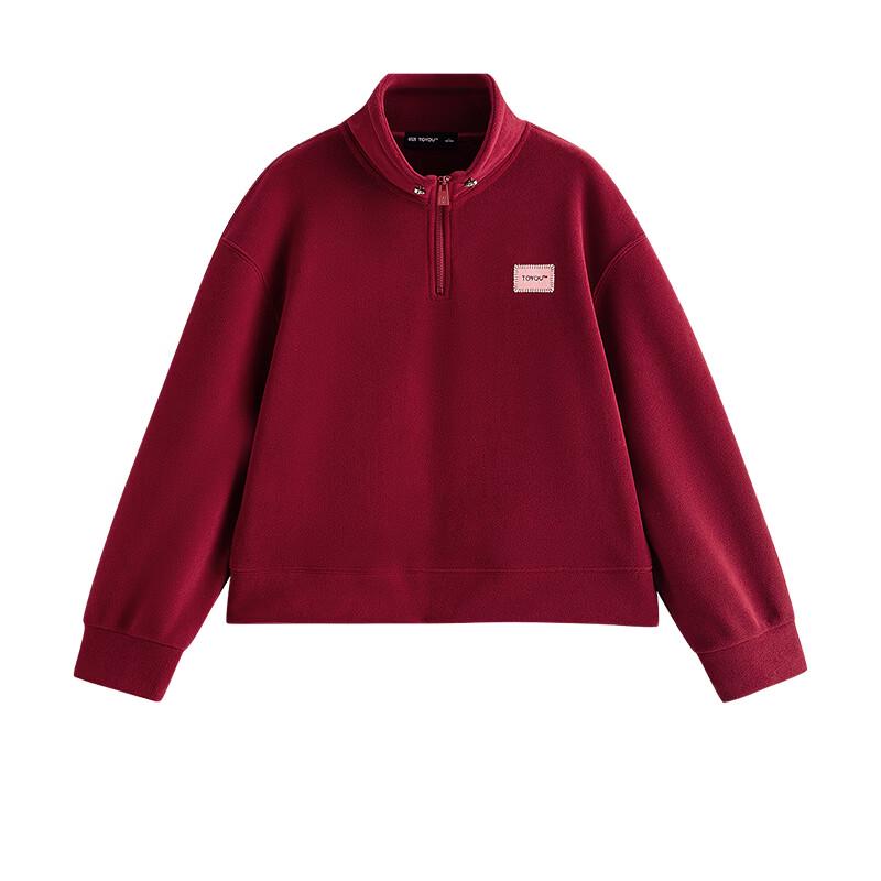 Chuyu Women's Plush Half-High Collar Sports Hoodie