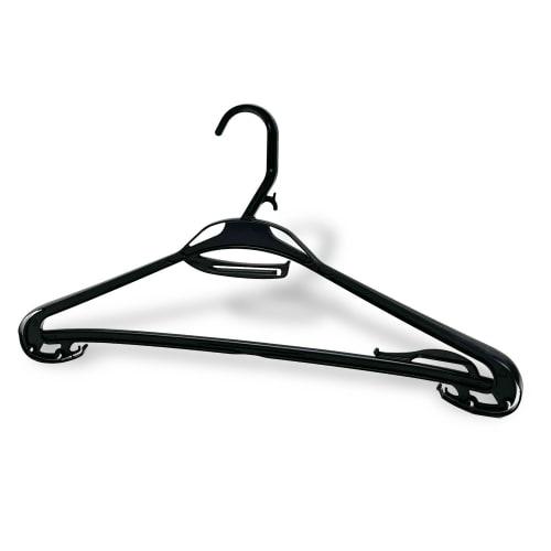 Oritani Commercial Large Hangers, 50cm, Kawalunga, Plastic, Black, Wide, Oversized Silhouette, XXL, Formal Wear, Made in Japan, Slim Fit (Pack of 10)