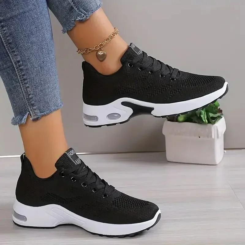 Women'S Causal Sneakers Mesh Lightweight Platform Breathable Running Shoe Fashion Comfortable Daily Outdoor Luxury Women'S Shoes