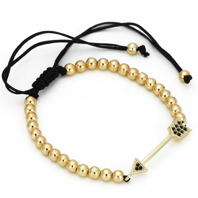Water Crystal Geometric Beaded Bracelet With Silver And Gold Finish For Men And Women