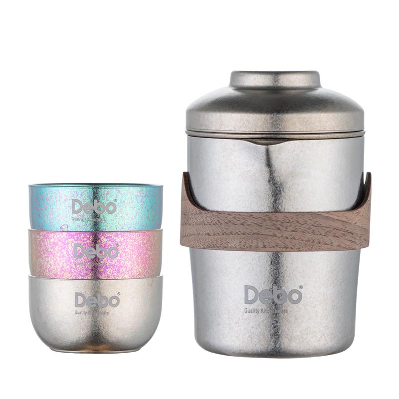 Debo Pure Titanium Portable Travel Tea Set