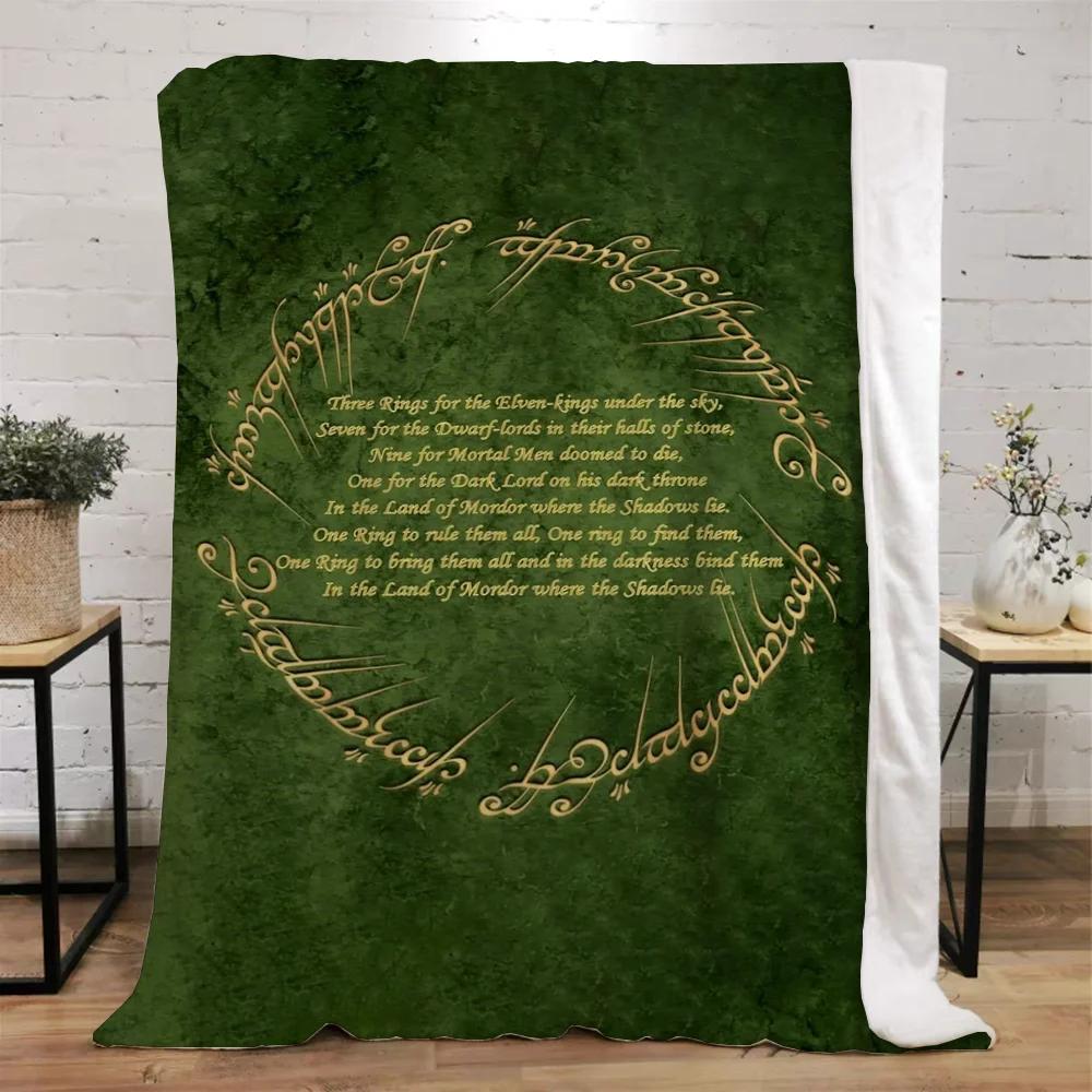 The Lord of the Rings Fleece Throw Blanket for Sofa Decoration Bed Blankets King Size Home Interior Knitted Plaid Luxury Bedding