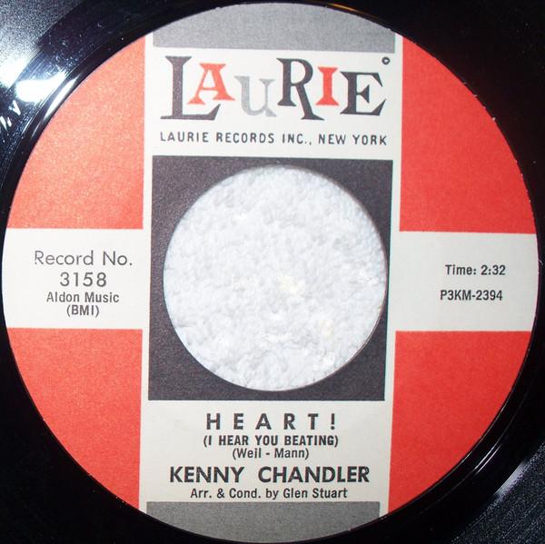 

7inch Record KENNY CHANDLER Heart I Hear You Beating 3158 Laurie Records 1963 US Rock Used