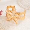 Exaggerated Boho Open Cuff Bracelet 2025 New Trend Geometric Metal Opening Adjustable Starfish Wide Bangles for Women Arm Bracelets Jewelry