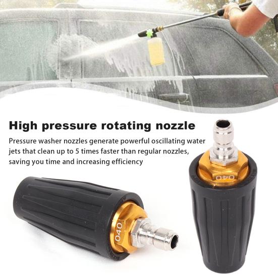 

Универсальные насадки для мойки высокого давления 4000 фунтов на квадратный дюйм, турбонасадка для быстрого подключения, герметичная вращающаяся 4,0 галлона в минуту, 1/4 запасные части для насадки для мойки высокого давления 40