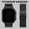 Titanband för Apple Watch Ultra 2 49mm Serie 10 9 8 7 6 5 Naturligt Titan Milanese Loop-rem för IWatch Fallskärmsspänne