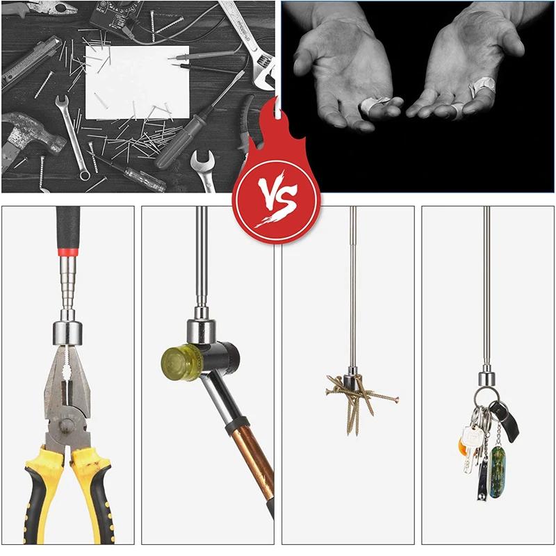 Τηλεσκοπικό μαγνητικό στυλό Μεταλλουργίας Handy Tool Magnet χωρητικότητας για μάζεμα μπουλονιού παξιμαδιών Ρυθμιζόμενο Μίνι στυλό ράβδου παραλαβής