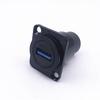 USB3.0 Panel Mount Connector Female To Female Stable Data Transmission D Type USB Socket for 86 Cabinet Panel Black