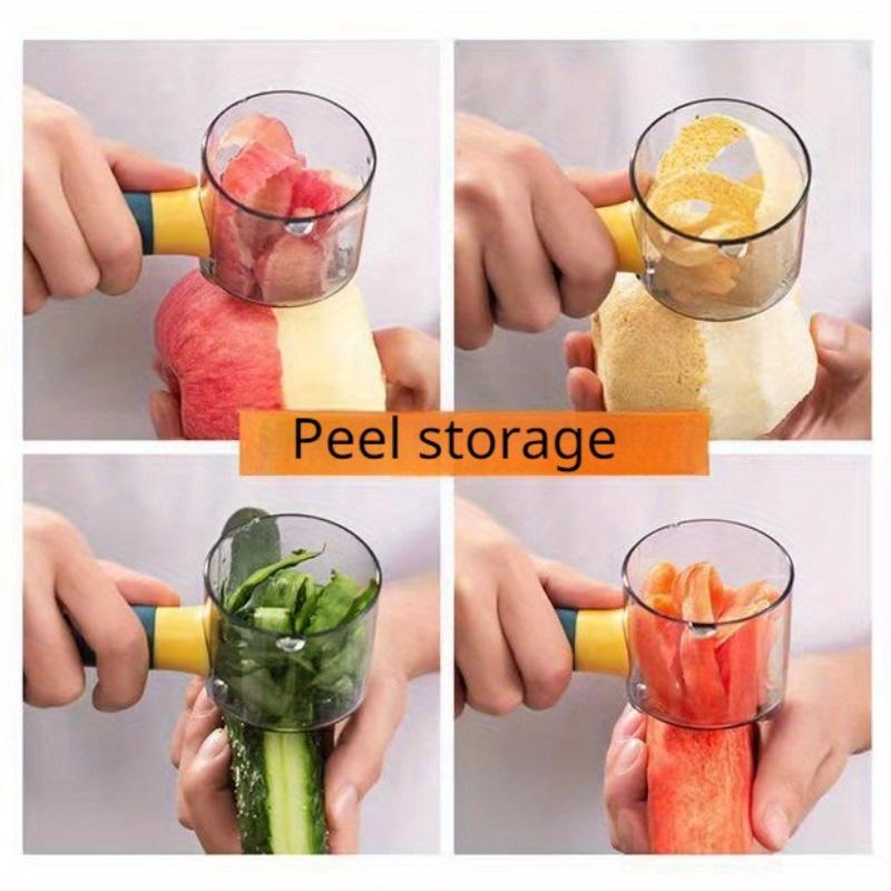1PC Multi functional stainless steel peeler for storing fruit peels at home - a multifunctional fruit peeler for storing fruits