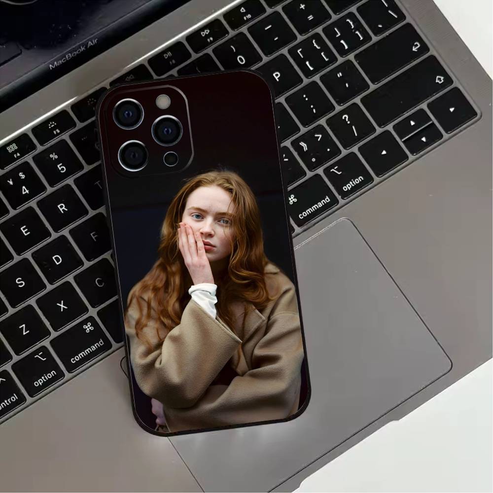 A-Actress S-Sadie Sink Phone Case For iPhone 17,16,15,14,13,12,11 Plus,Pro Max,XS,Soft Silicone Black Cover