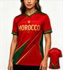 Morocco Style Soccer Jersey Football Tee Fan Jersey Gift Sports T-Shirt Summer Breathable Short Sleeve Casual Fashion Streetwear