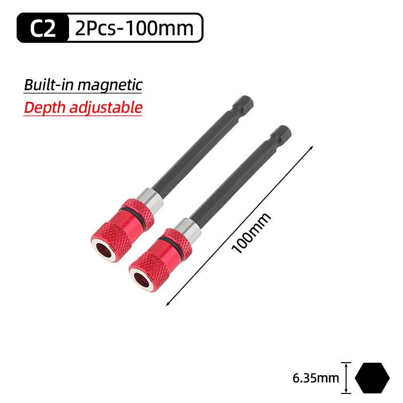 1/4" Hex Magnetic Screwdriver Bit Holder Quick Release Adapter Extension Rod Electric Drill Hand Tools 50/60/75/100/150/300mm