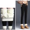 Women's Color Plus Velvet Warm Elastic Leggings High Waist Cotton Pants