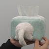 Playful Kitten Tissue Box Creative Plush Toy Storage Box Modern Minimalist Living Room, Bedroom and Car Decor Pull-Out Tissue Box