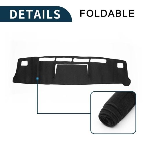 TUCKBOLD Compatible with Nissan Nv-350 Caravan E26 Dashboard Mat Dashboard Cover Foldable Center Console Dashboard Mat Dashboard Cover Mat Black with