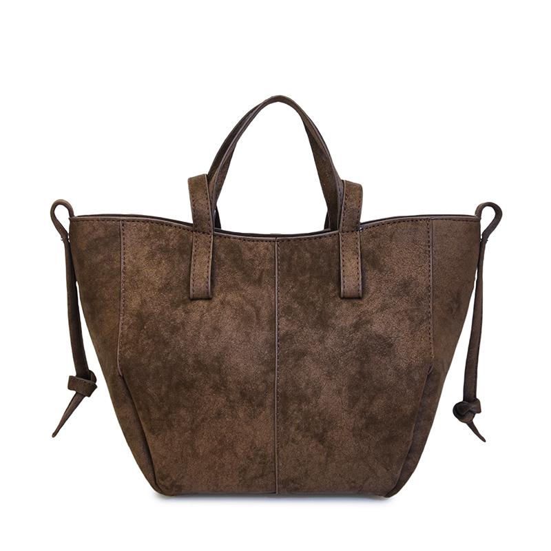Light Luxury Solid PU Hasp Shoulder Bag for Women Commuting Frosted Leather Handbag   Large Capacity Niche Tote Bags