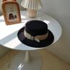 Vintage Woolen Hat British Hat Wide Brim Flat Top Top Top Top Hat Versatile Autumn and Winter Hat Trendy Sun Hat Felt Hat