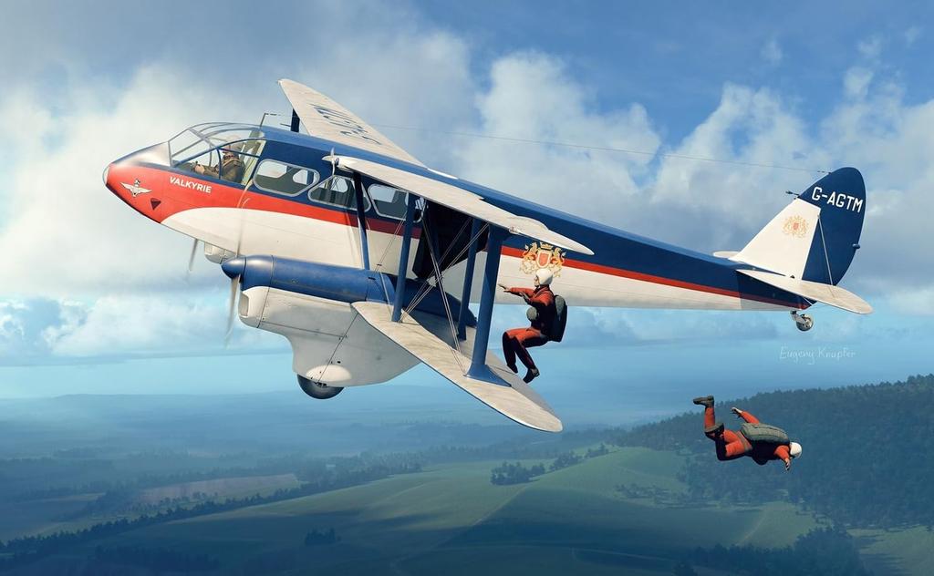 Armory Scale De Havilland Dragon Rapide Rothmans Devils Plastic Model Kit AMR48014 1/48 DH.89 (airplane)