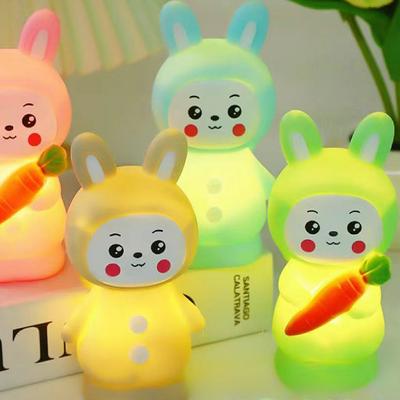 Cartoon Cute Angel Carrot Rabbit Luminous Bunny Ornaments Ambient Lights Bedroom Up Night Light